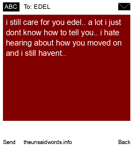 unsent message to EDEL
