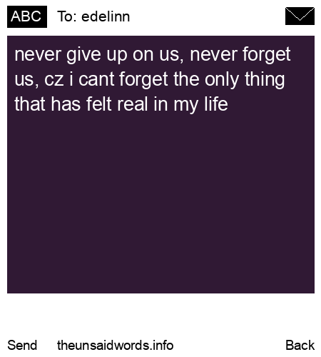 unsent message to edelinn