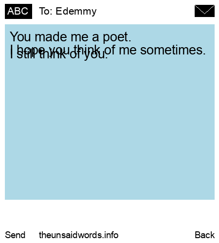 unsent message to Edemmy