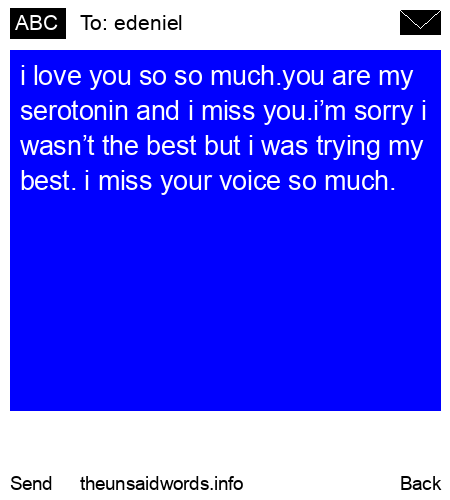 unsent message to edeniel