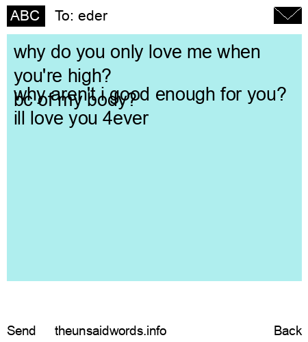 unsent message to eder