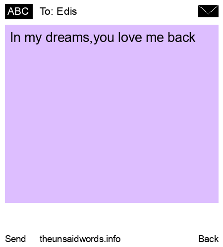 unsent message to Edis