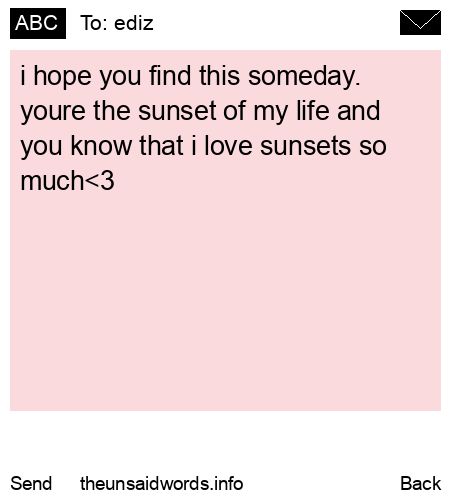 unsent message to ediz