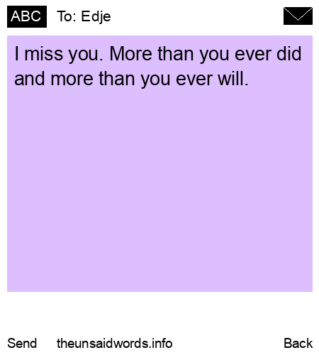 unsent message to Edje