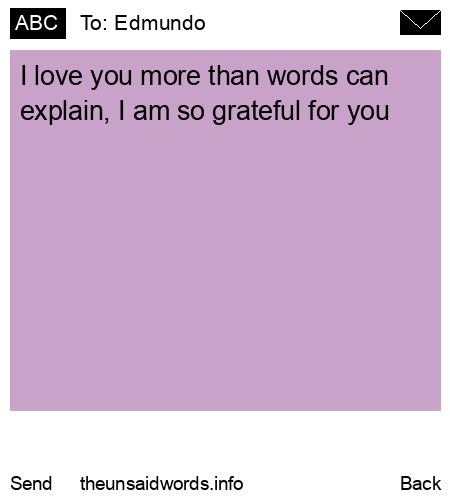 unsent message to Edmundo 
