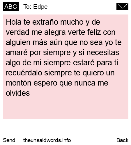 unsent message to Edpe