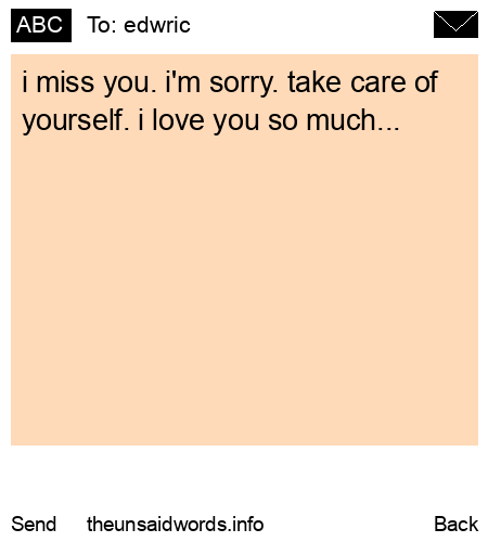 unsent message to edwric
