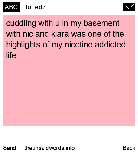 unsent message to edz