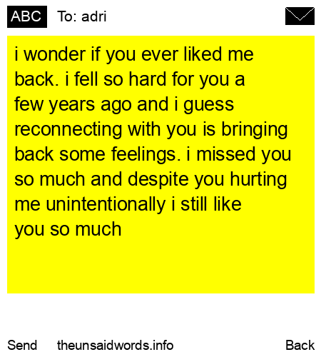 unsent message to adri