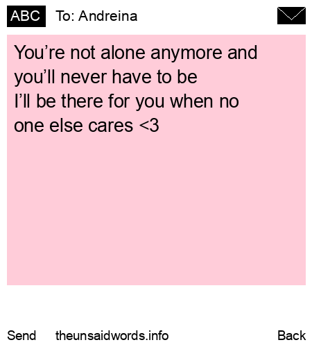 unsent message to Andreina 