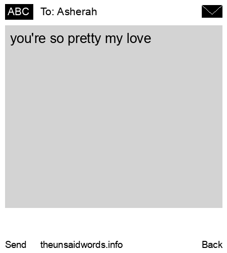 unsent message to Asherah