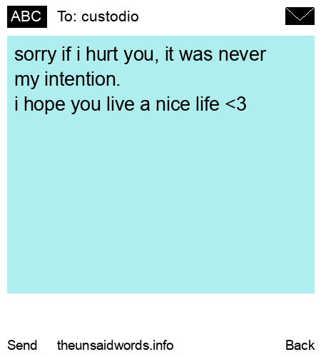 unsent message to custodio