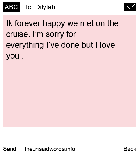 unsent message to Dilylah 
