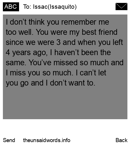unsent message to Issac(Issaquito)