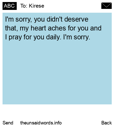 unsent message to Kirese