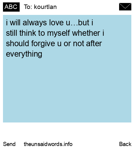 unsent message to kourtlan
