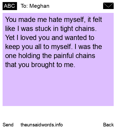 unsent message to Meghan