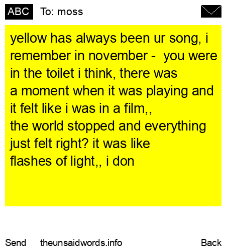 unsent message to moss