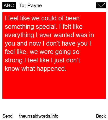 unsent message to Payne