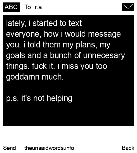 unsent message to r.a.