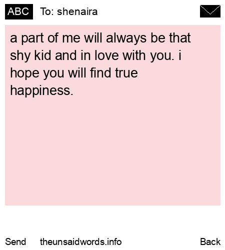 unsent message to shenaira