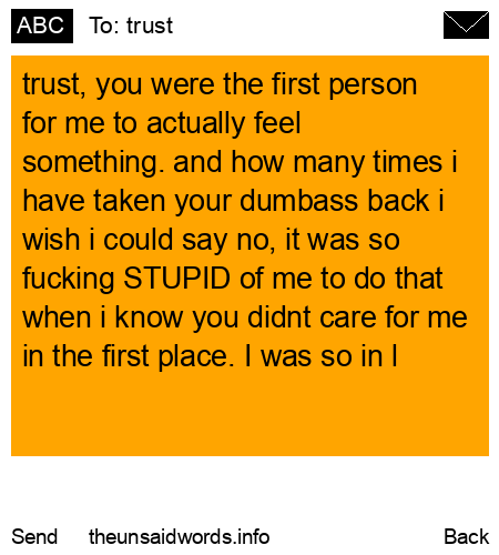 unsent message to trust