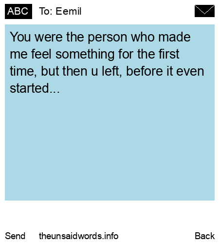 unsent message to Eemil