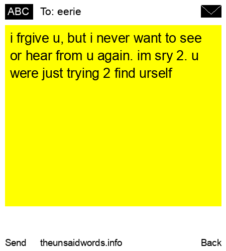 unsent message to eerie