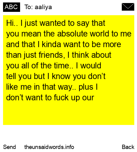 unsent message to aaliya