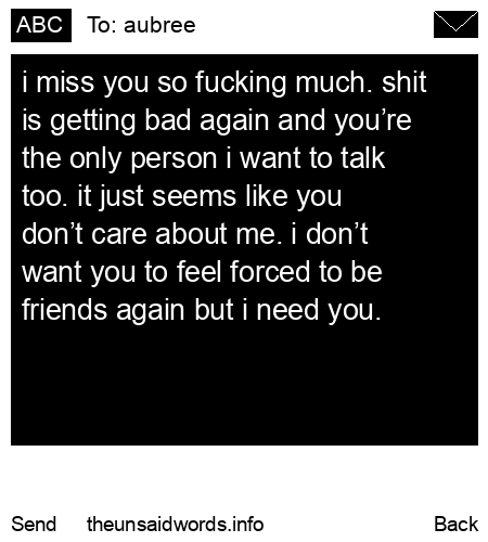 unsent message to aubree