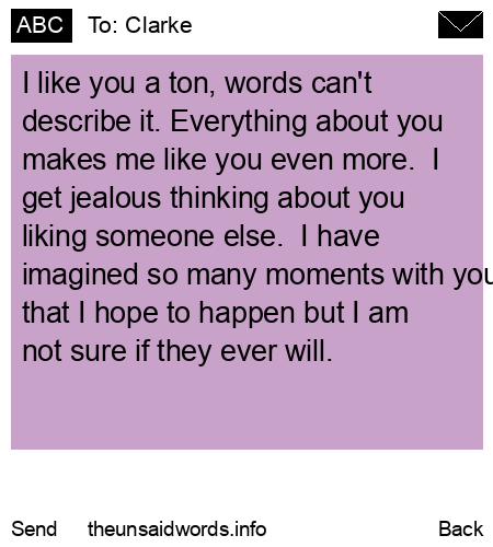 unsent message to Clarke