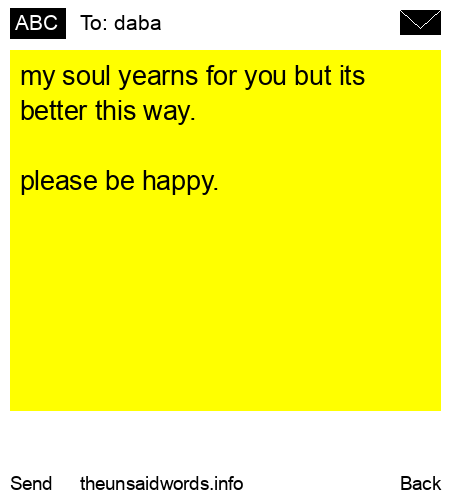 unsent message to daba
