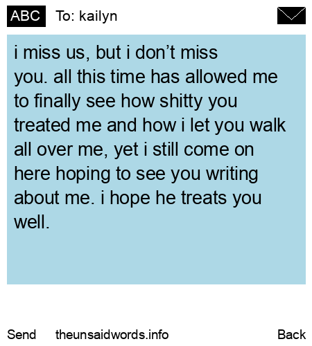unsent message to kailyn
