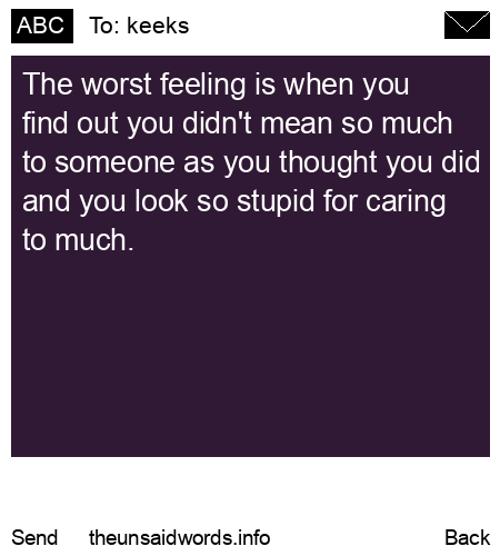 unsent message to keeks