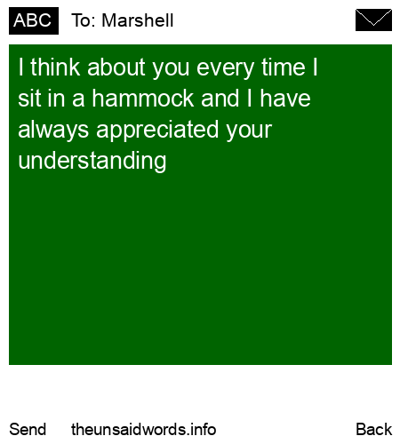 unsent message to Marshell