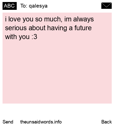 unsent message to qalesya
