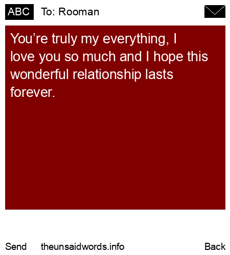unsent message to Rooman