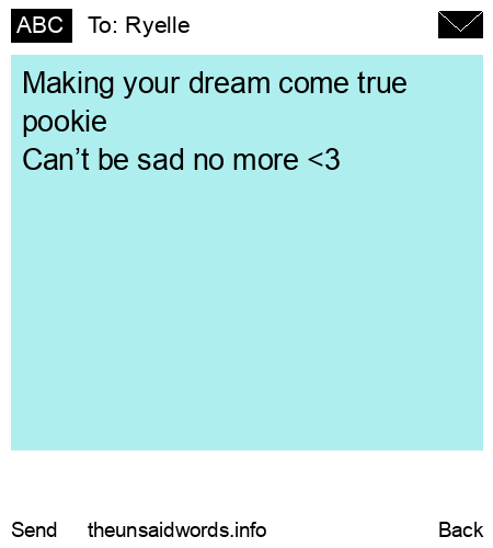 unsent message to Ryelle