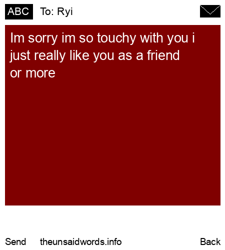 unsent message to Ryi