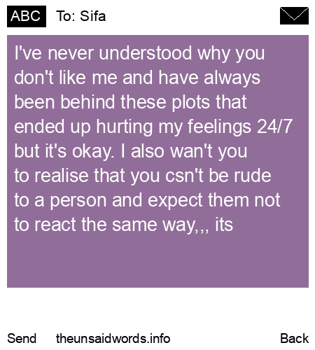 unsent message to Sifa