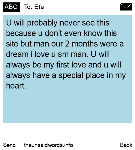 unsent message to Efe