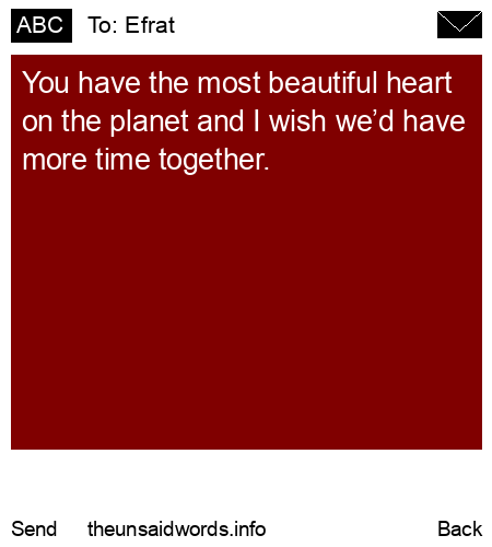 unsent message to Efrat