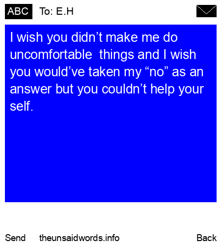 unsent message to E.H