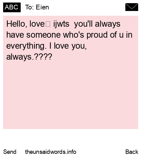 unsent message to Eien