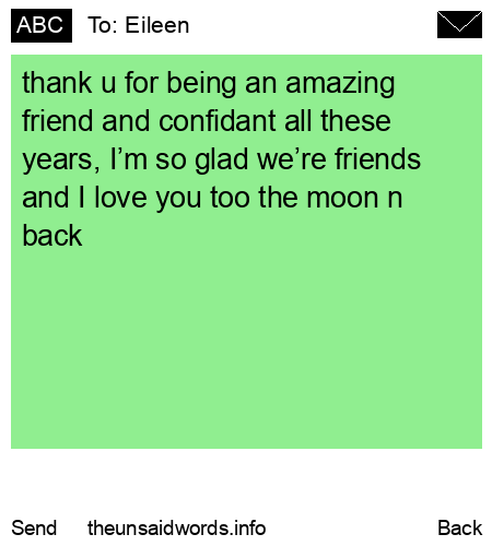unsent message to Eileen