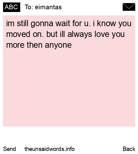 unsent message to eimantas