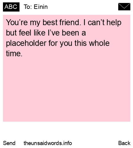 unsent message to Einin