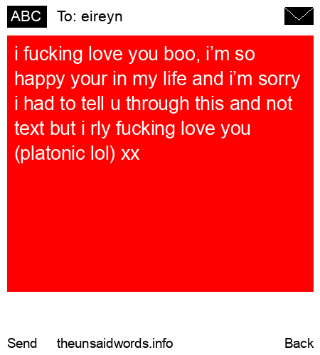 unsent message to eireyn