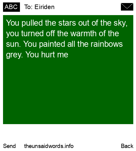 unsent message to Eiriden