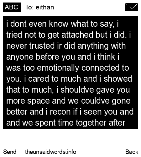unsent message to eithan